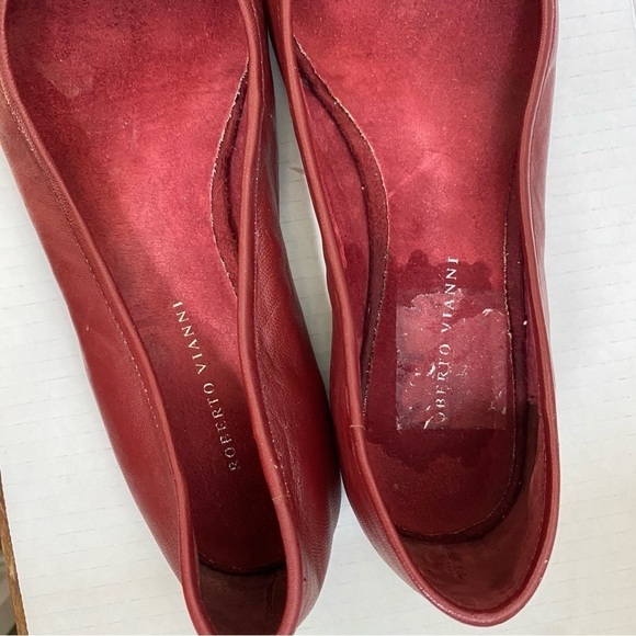 Roberto Vianni classy New York City style Red Flats size 9 - Picture 11 of 14